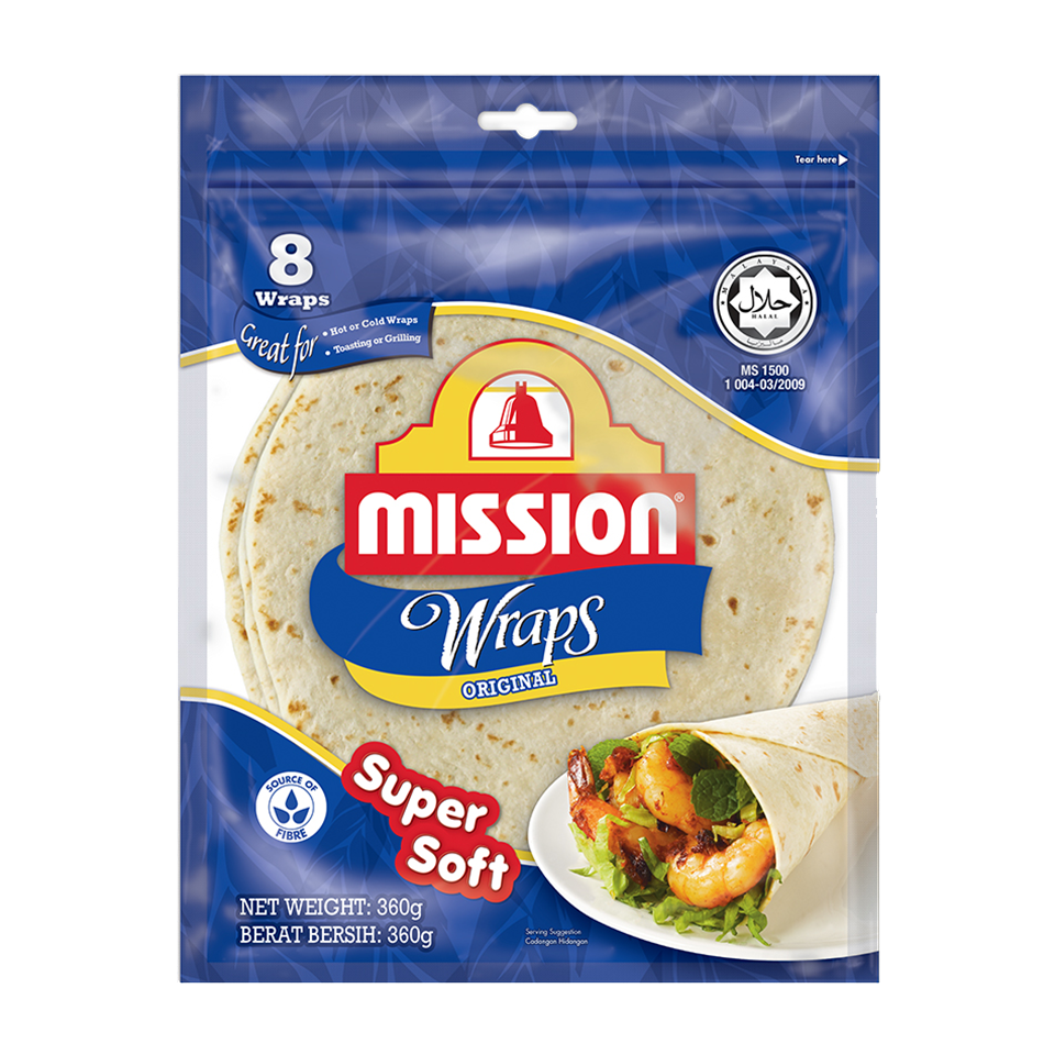 Mission Supersoft Original Wraps 8” 8ct
