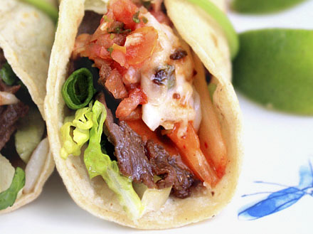 Kimchi & Beef Pita with Miso Soup