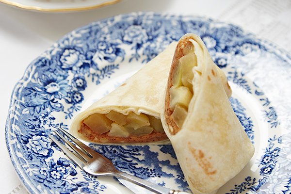 Peanut butter and Cinnamon Apple Wrap